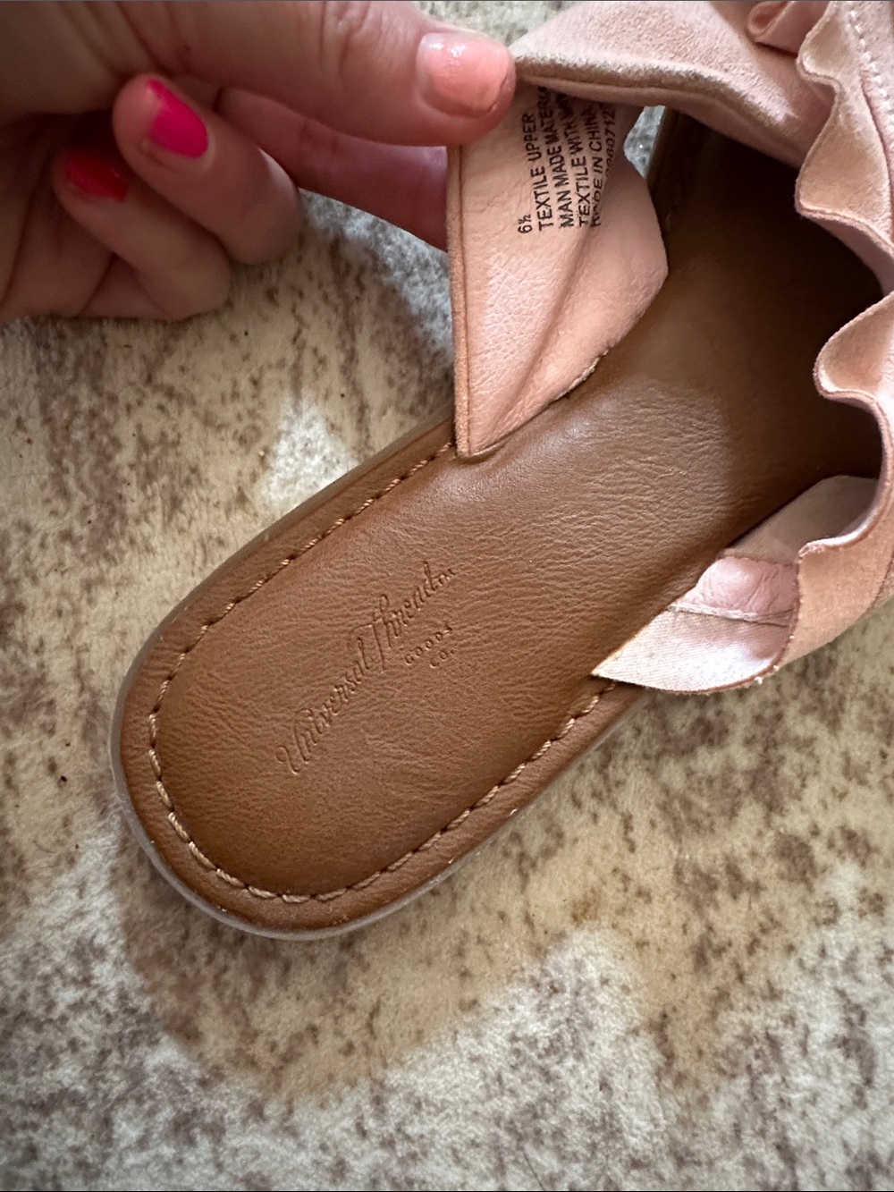 Universal Thread Pink Ruffle Slide Sandals - Picture 3 of 4